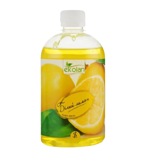 Жидкое мыло Ekolan Лимон запаска 500 г Белый (6517)