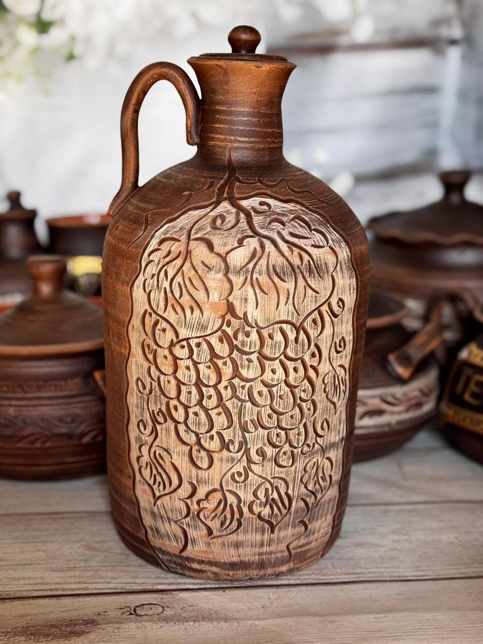 Кувшин глиняный Виноградная лоза 4 л (2565754154) - фото 1