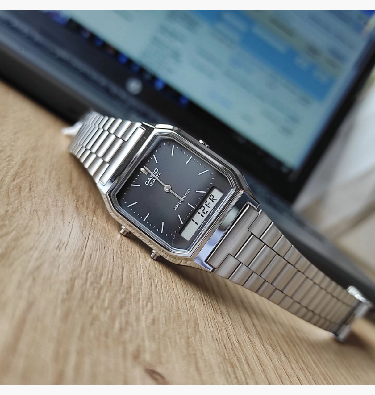 Годинник чоловічий Casio AQ-230A-1DMQ з подвійною індикацією (1141-0048) - фото 8