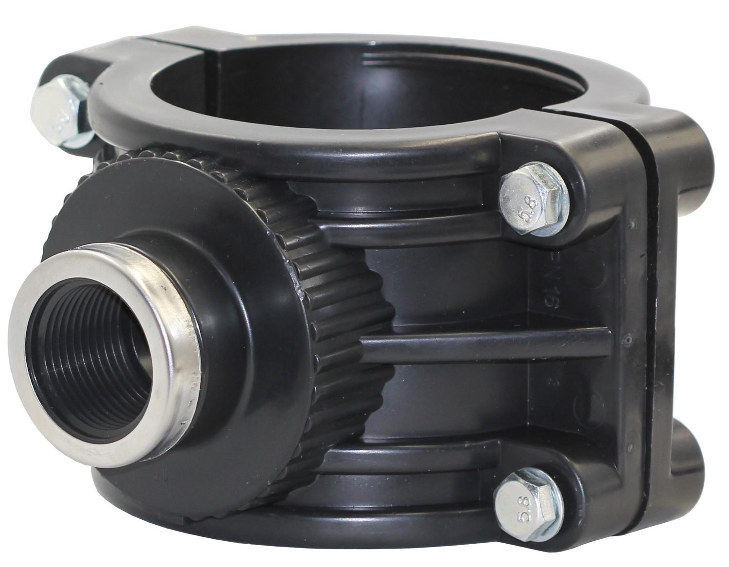 Сідлова врізка-хомут обтискний Santehplast SB90 з внутрішнім різьбленням 1" (SB901) - фото 3 Сідлова врізка-хомут обтискний Santehplast SB90 з внутрішнім різьбленням 1" (SB901) - фото 3