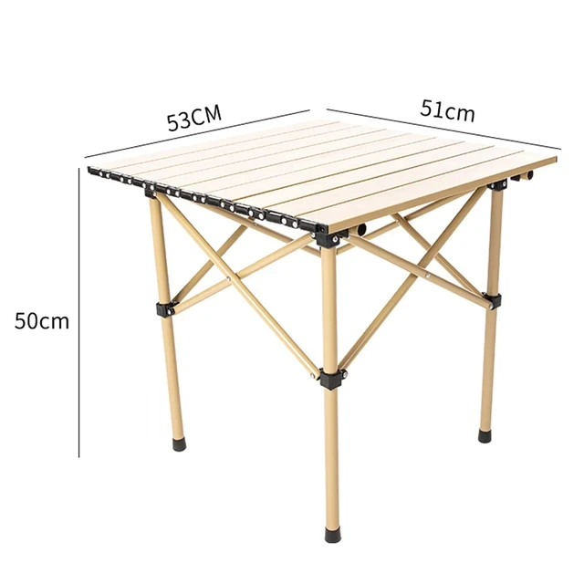 Стол прямоугольный складной для пикника в чехле 53x51x50 см Бежевый (14899820) - фото 2