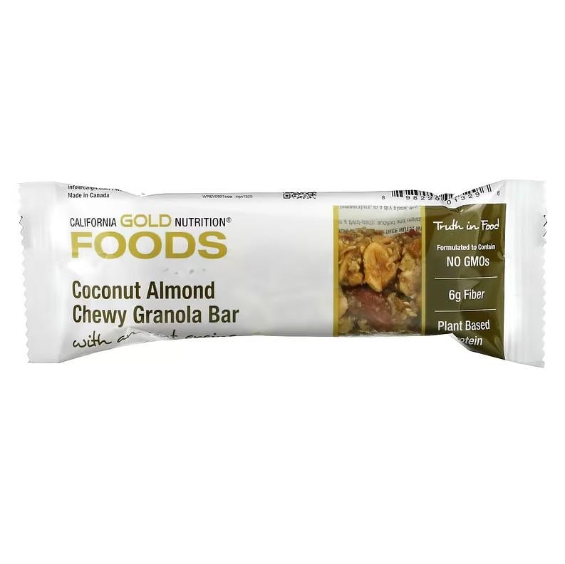 Батончик California Gold Nutrition Foods Coconut Almond Chewy Granola Bars 40 г