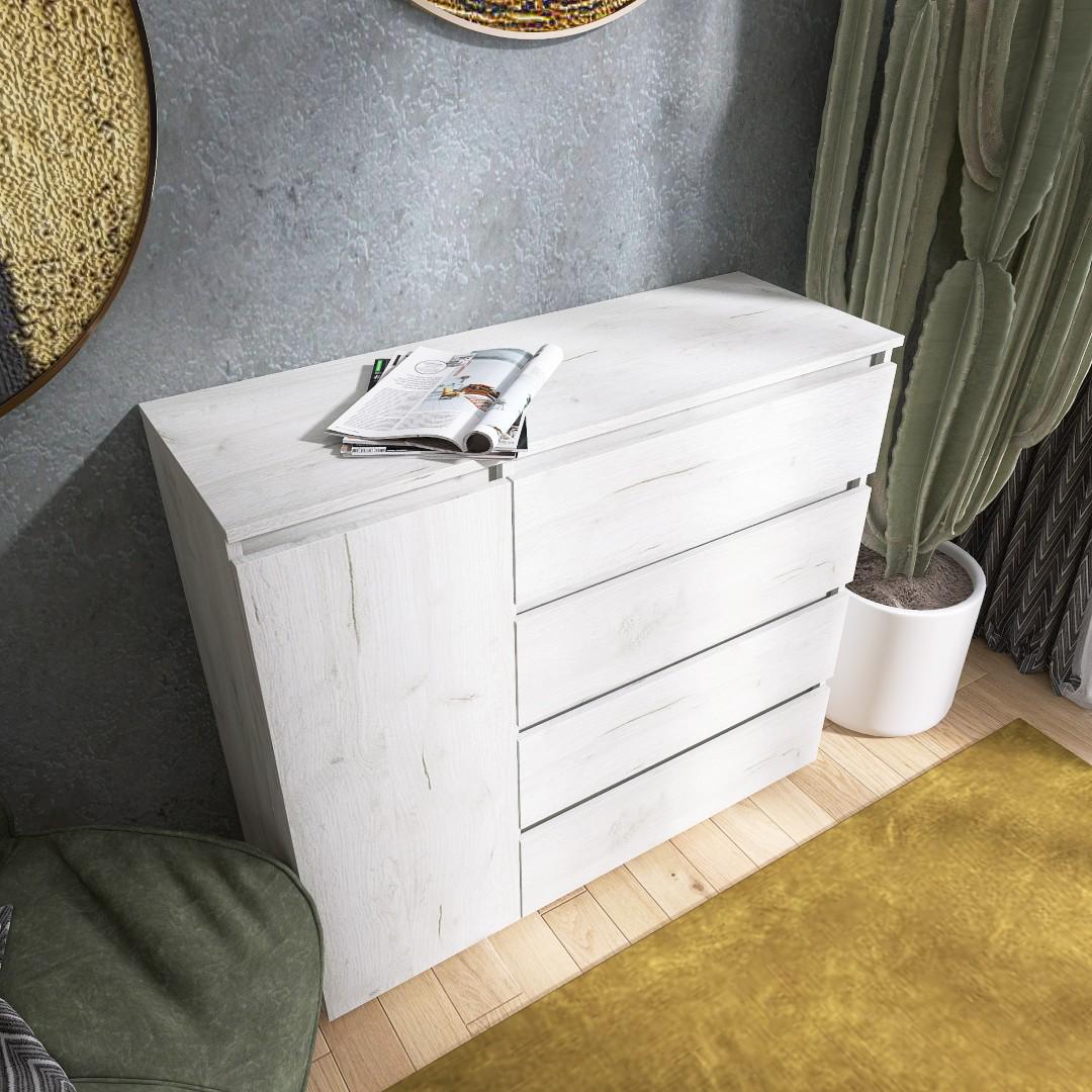 Комод Everest Лайт КЛ-3 1050х377х930 мм Крафт білий (11401) - фото 3 Комод Everest Лайт КЛ-3 1050х377х930 мм Крафт білий (11401) - фото 3