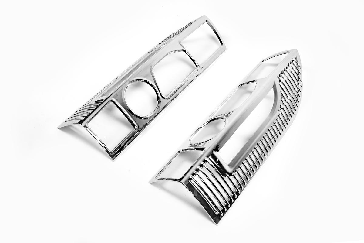 Накладки на стопы с изгибом Carmos для Peugeot Boxer 2006-2025 гг. abs-пластик Хром