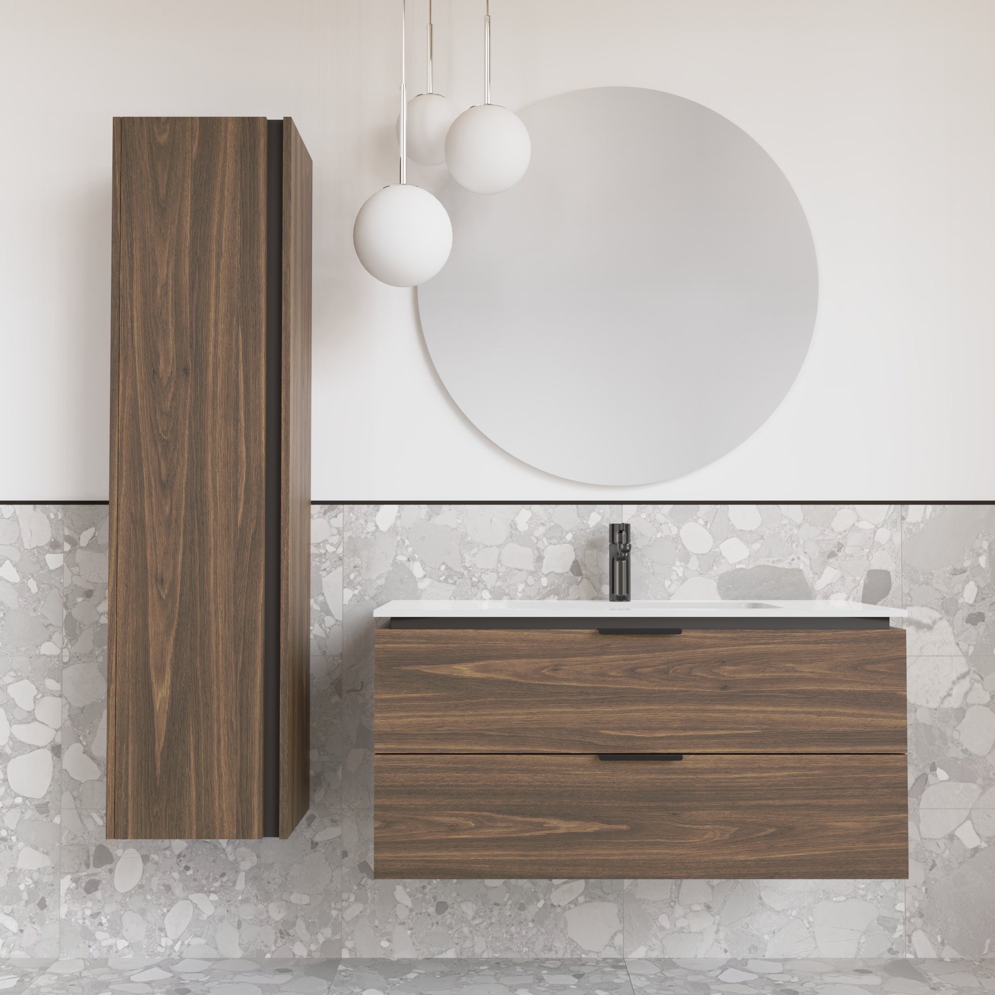 Тумба подвесная с раковиной MVK Vostok Icon 90 В2 900х450х530 мм Дуб Бурбон (p290br) - фото 4 Тумба подвесная с раковиной MVK Vostok Icon 90 В2 900х450х530 мм Дуб Бурбон (p290br) - фото 4