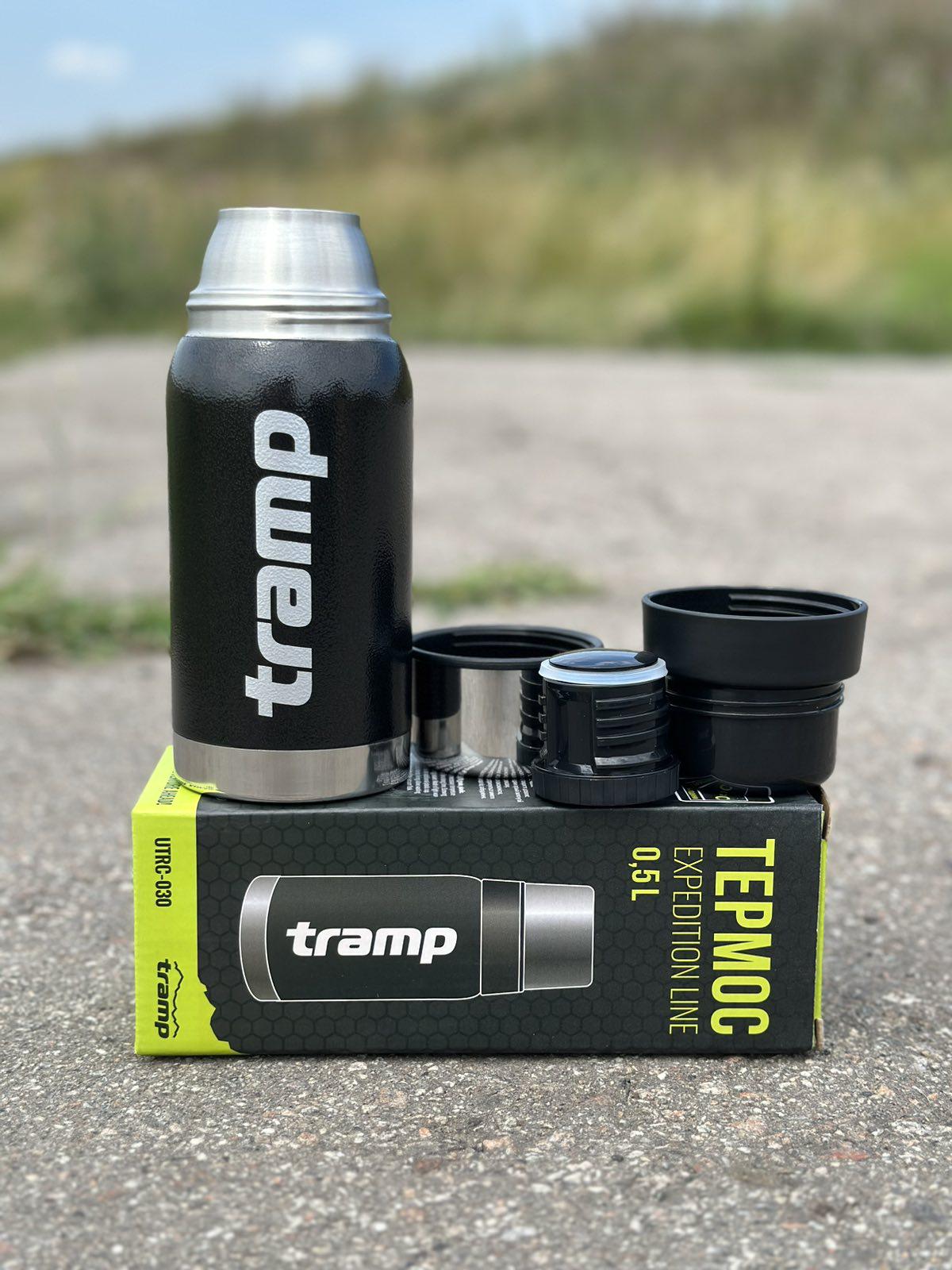 Термос для напитков Tramp expeditio с нержавейки держит 24 ч. 0,5 л (UTRC-030-black) - фото 3