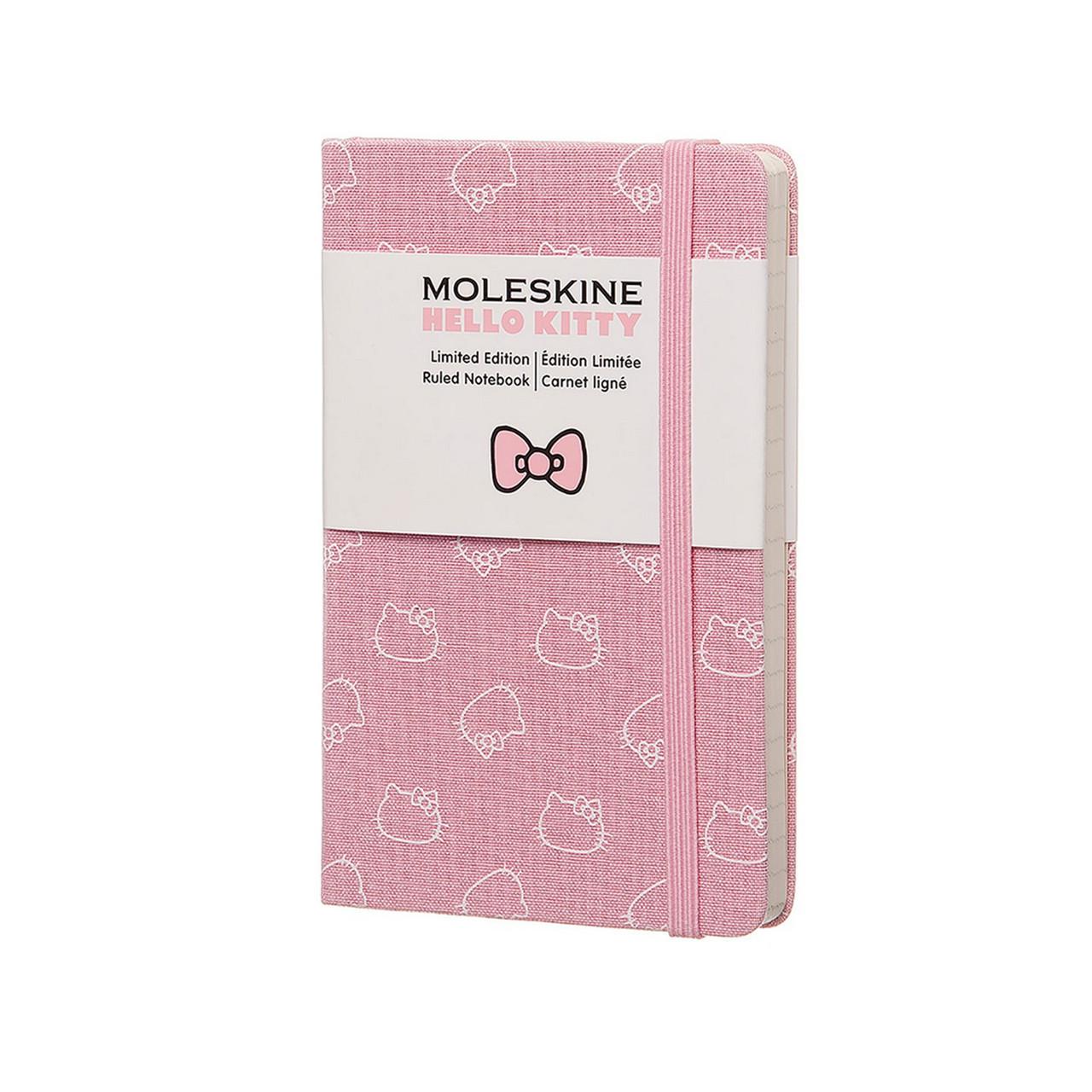 Блокнот Moleskine Limited Hello Kitty карманный 9х14 см 192 страницы в линейку в тканевой обложке Розовый (8055002852999)