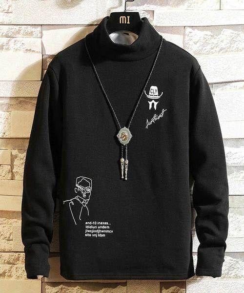 Свитшот мужской с принтом Pin-000-30626 S Черный (2711524594)