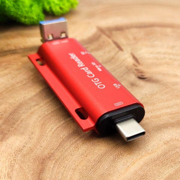 Картридер USB 3.0/Micro-USB/Type-C to SD/MicroSD/USB - фото 5