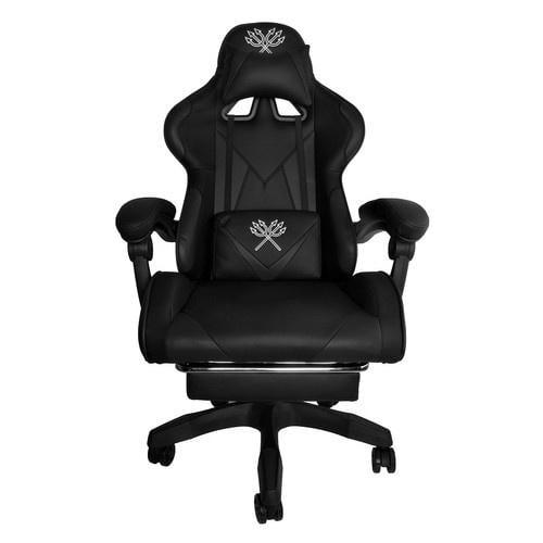 Кресло геймерское Dunmoon 24243 с подставкой для ног Black (63679)