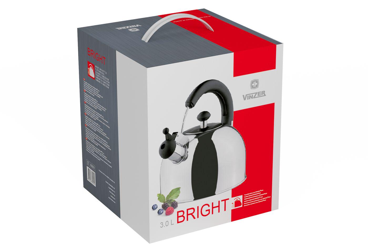 Чайник Vinzer 89001 Bright 3 л (8255) - фото 3 Чайник Vinzer 89001 Bright 3 л (8255) - фото 3