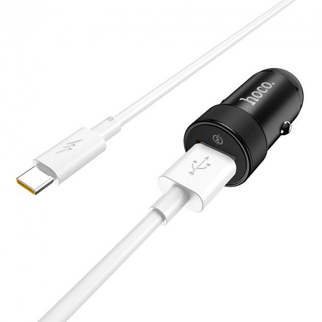 Автомобильное зарядное устройство Hoco Z32 Speed Up Quick Charge 3,0 USB Type-A Черный - фото 5