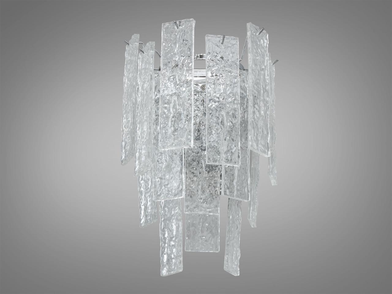 Бра классическое EcoLed из хрусталя 818/2BR Черный хром