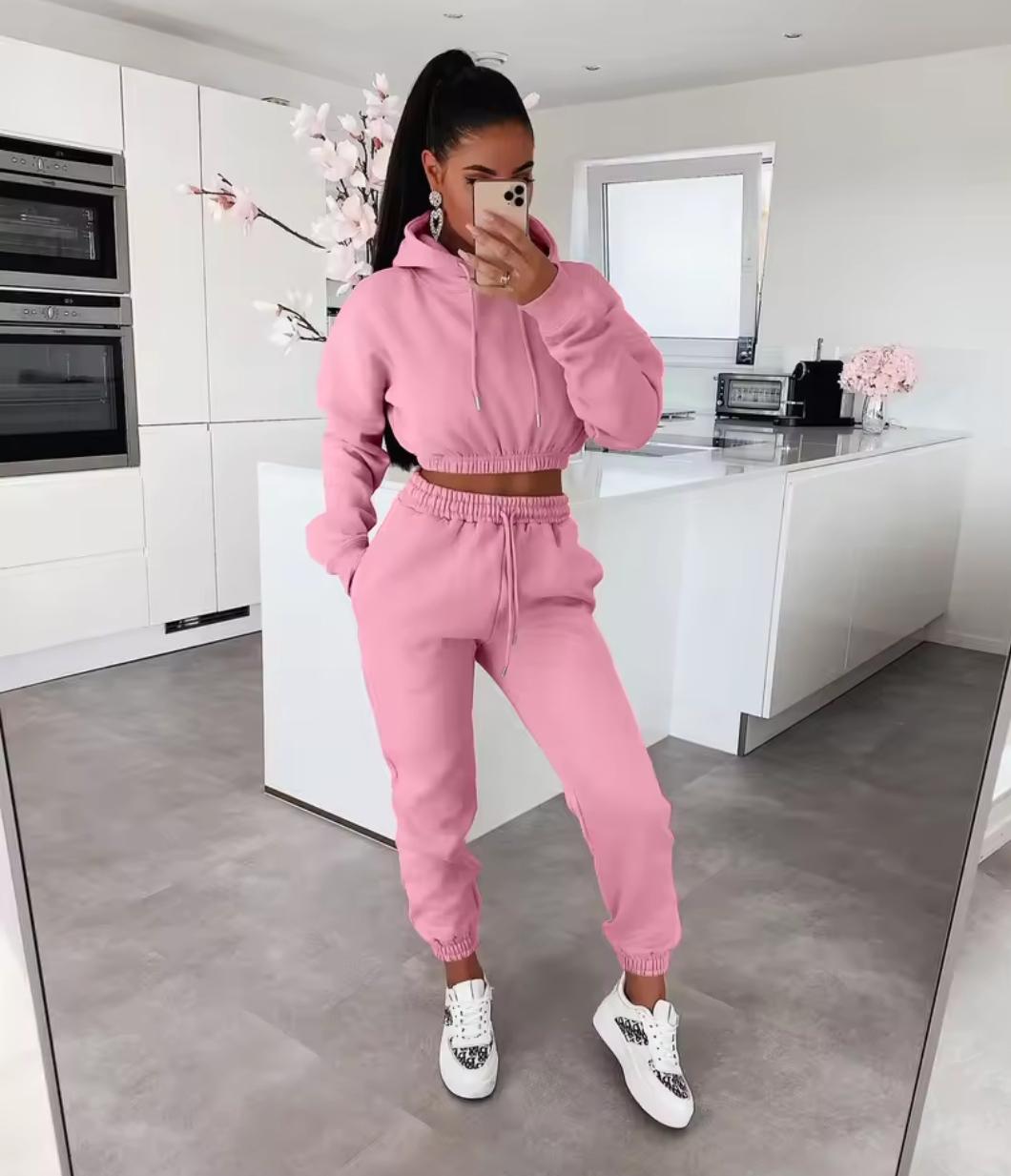 Костюм жіночий з кишенями на зав'язках M Рожевий - фото 2 Костюм жіночий з кишенями на зав'язках M Рожевий - фото 2