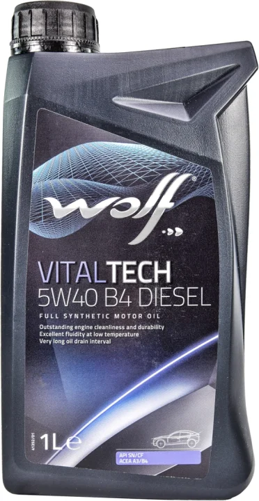 Моторное масло WOLF Vitaltech B4 Diesel 5W-40 1 л (8333903)