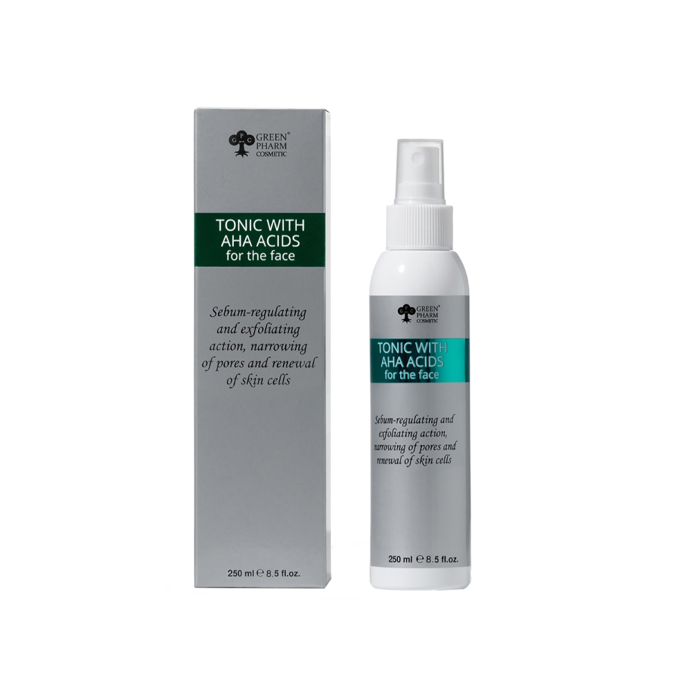 Тонік для обличчя Green Pharm Cosmetic Tonic With AHA Acids 250 мл