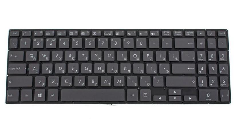 Клавиатура для ноутбука Asus UX561 series rus без фрейма/подсветки клавиш Black (171742) Клавиатура для ноутбука Asus UX561 series rus без фрейма/подсветки клавиш Black (171742)