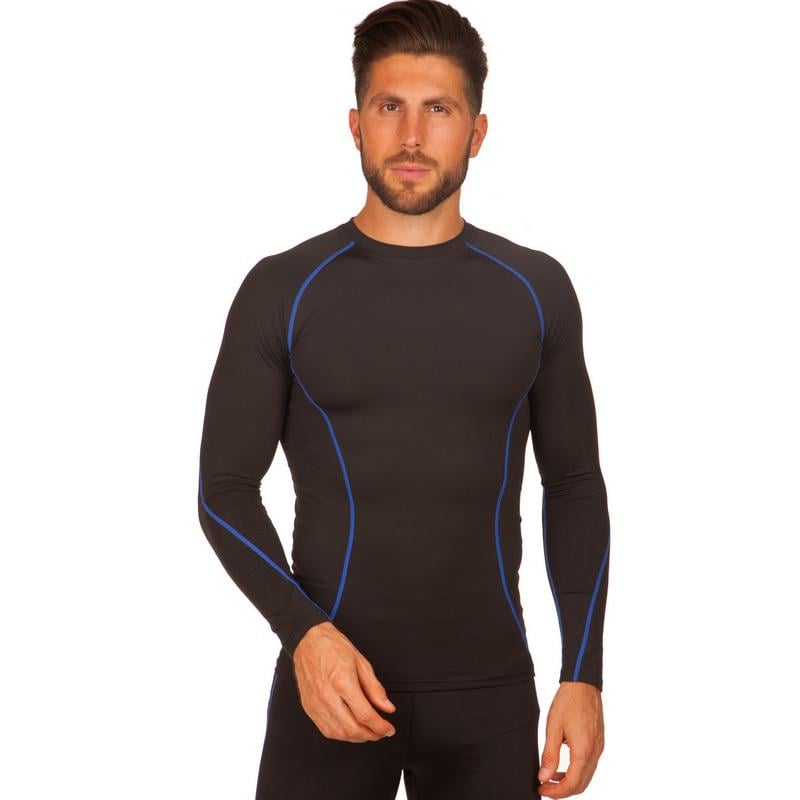 Лонгслив компрессионный спортивный LIDONG LD-1001 M Черный/Синий