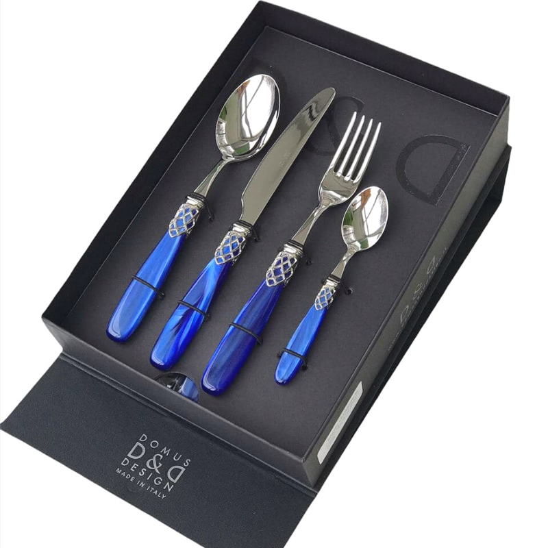 Набор столовых приборов Steel Blue Pearl 24 предмета