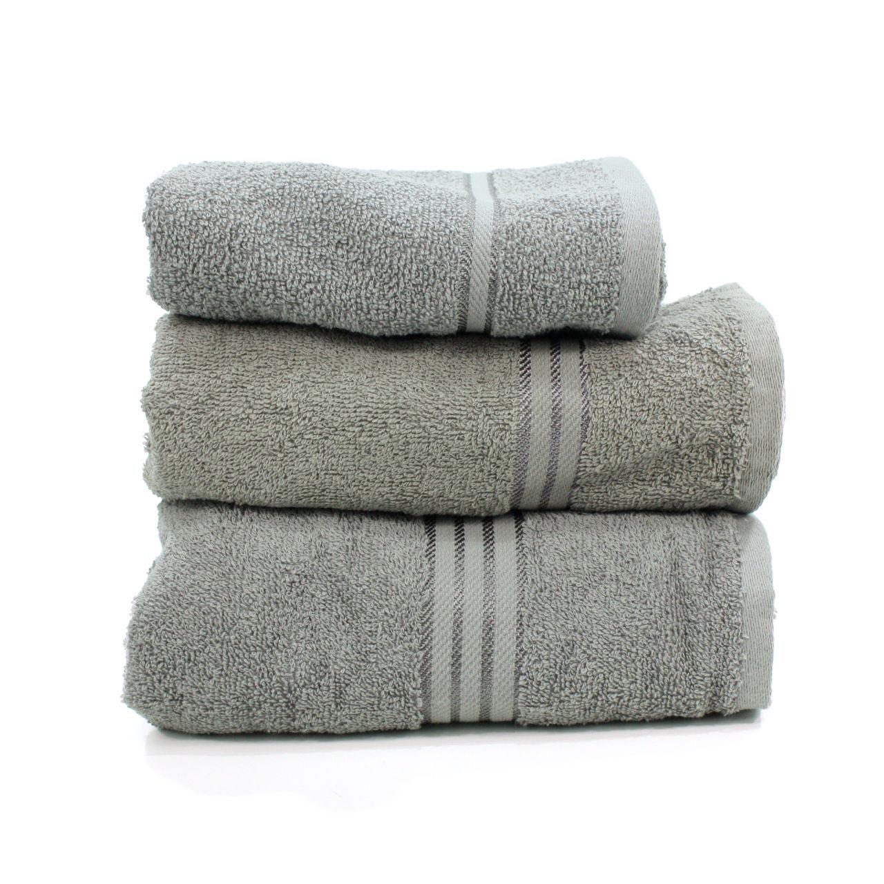 Набор махровых полотенец ОЕ0018 40х70 см/50х90 см/70х140 см Серый (161646)