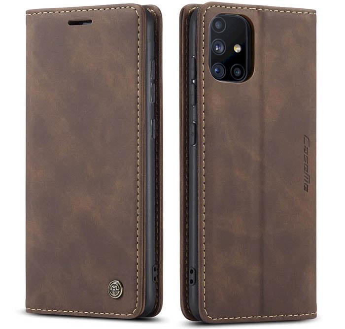 Чехол книжка с магнитом CaseMe на Samsung Galaxy M51 M515 Dark Brown (19951-05)