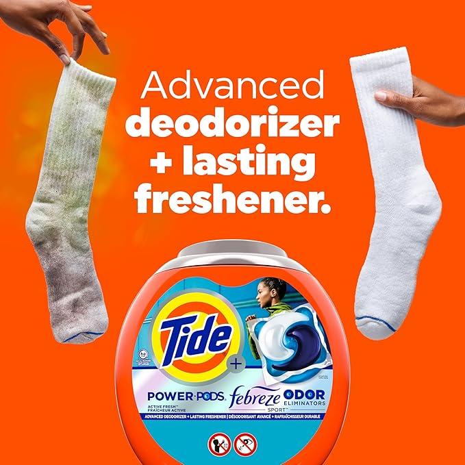 Капсули для прання Tide Power Pods з Febreze Sport із захистом від запаху 45 шт. - фото 5