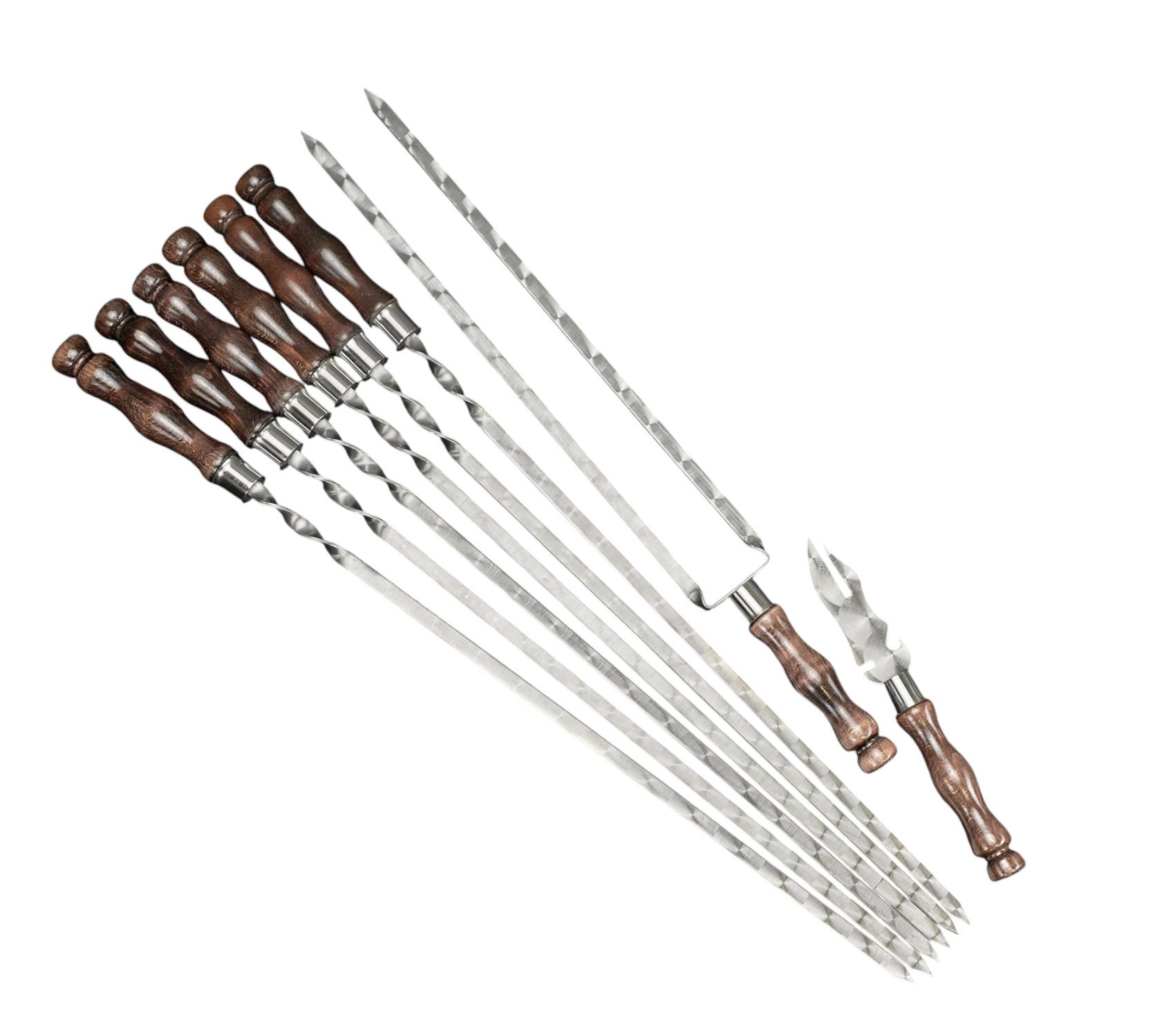 Комплект для грилю та шашлику в шкіряному чохлі (2576060589) - фото 3