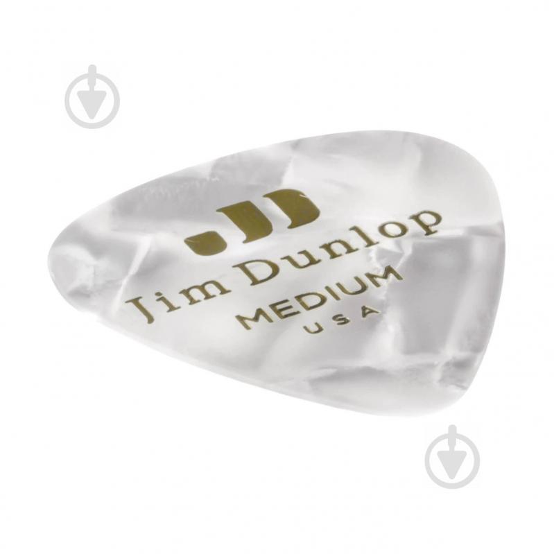 Медиаторы Dunlop 483P04MD Genuine Celluloid White Pearloid Medium Player's Pack (12 шт.) - фото 4