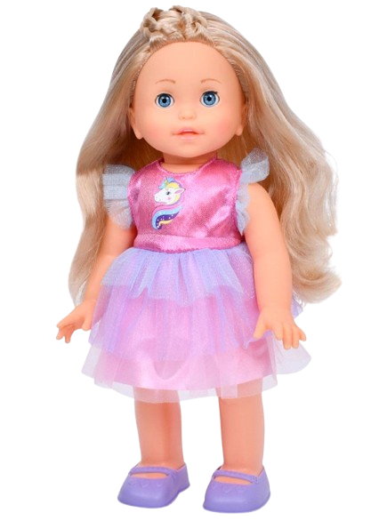 Лялька Даринка музика-звук/10 фраз/пісня/ходить/реагує на хлопок 32 см (MTT-190326)