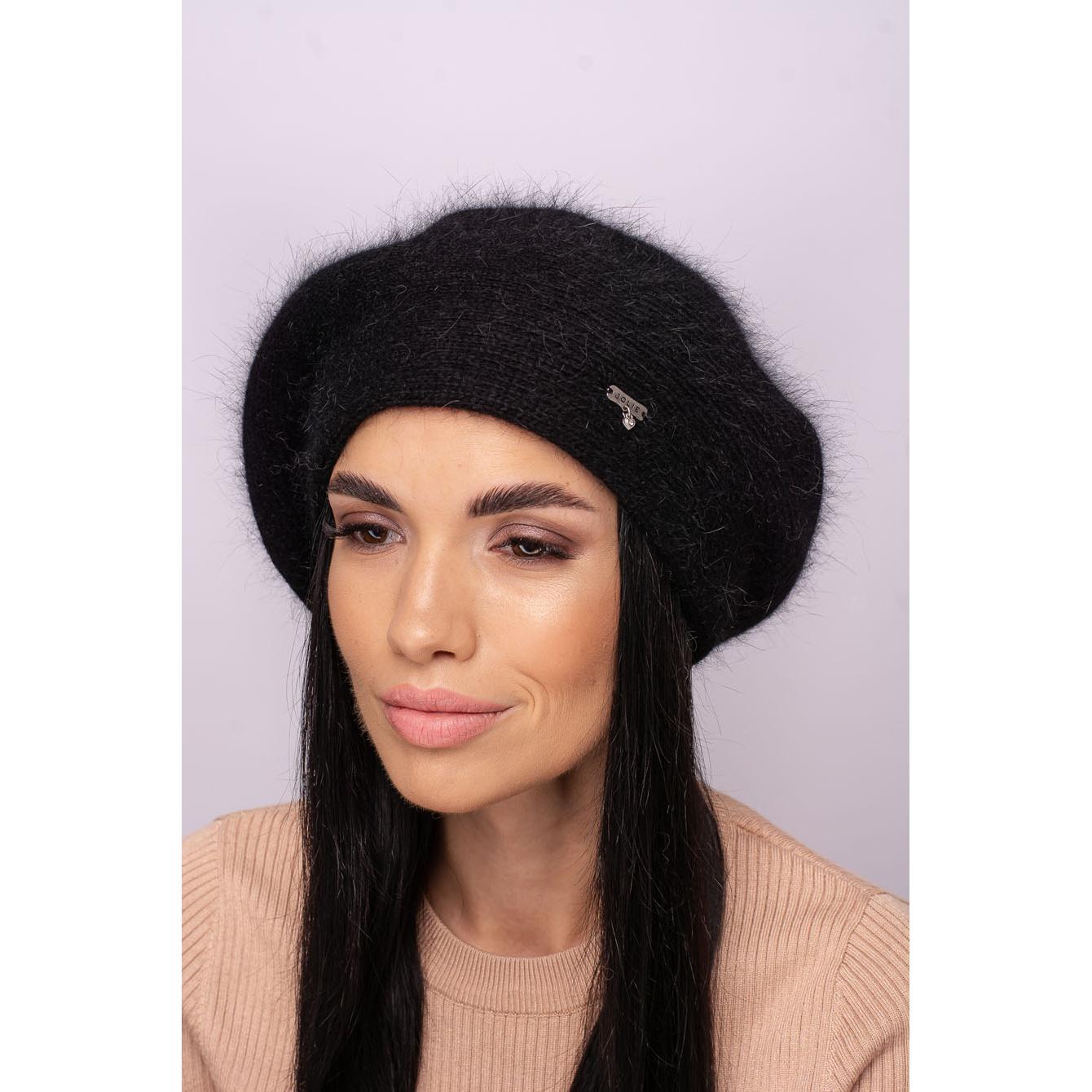Берет женский ангоровый Leks Сильвия one size Черный
