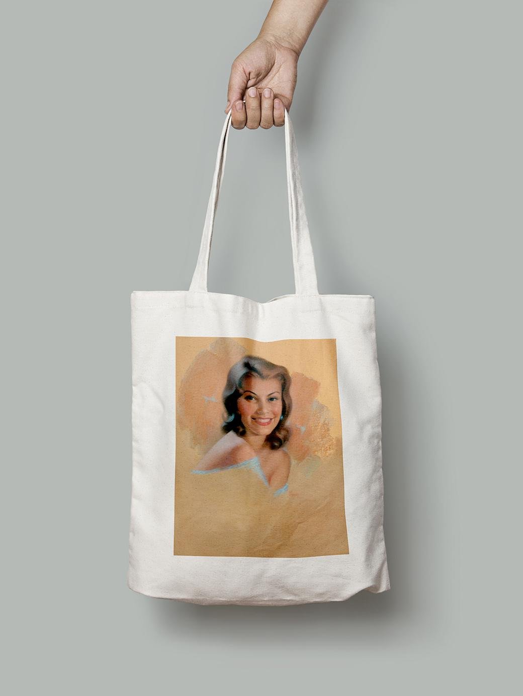 Эко-сумка Портрет. Её улыбка. Перл Фруш шопер (pin_up010080_Bag)
