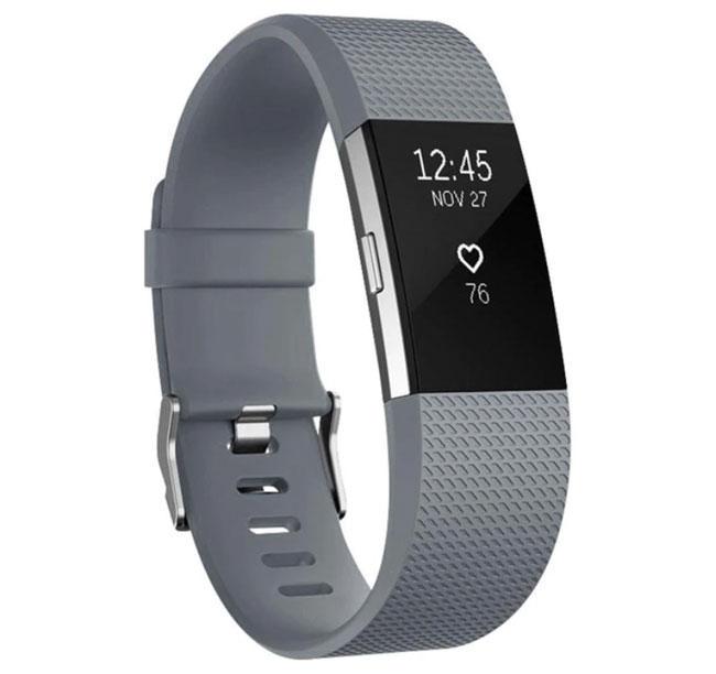 Силіконовий ремінець для фітнес браслета Fitbit Charge 2 Grey (660836583) - фото 3