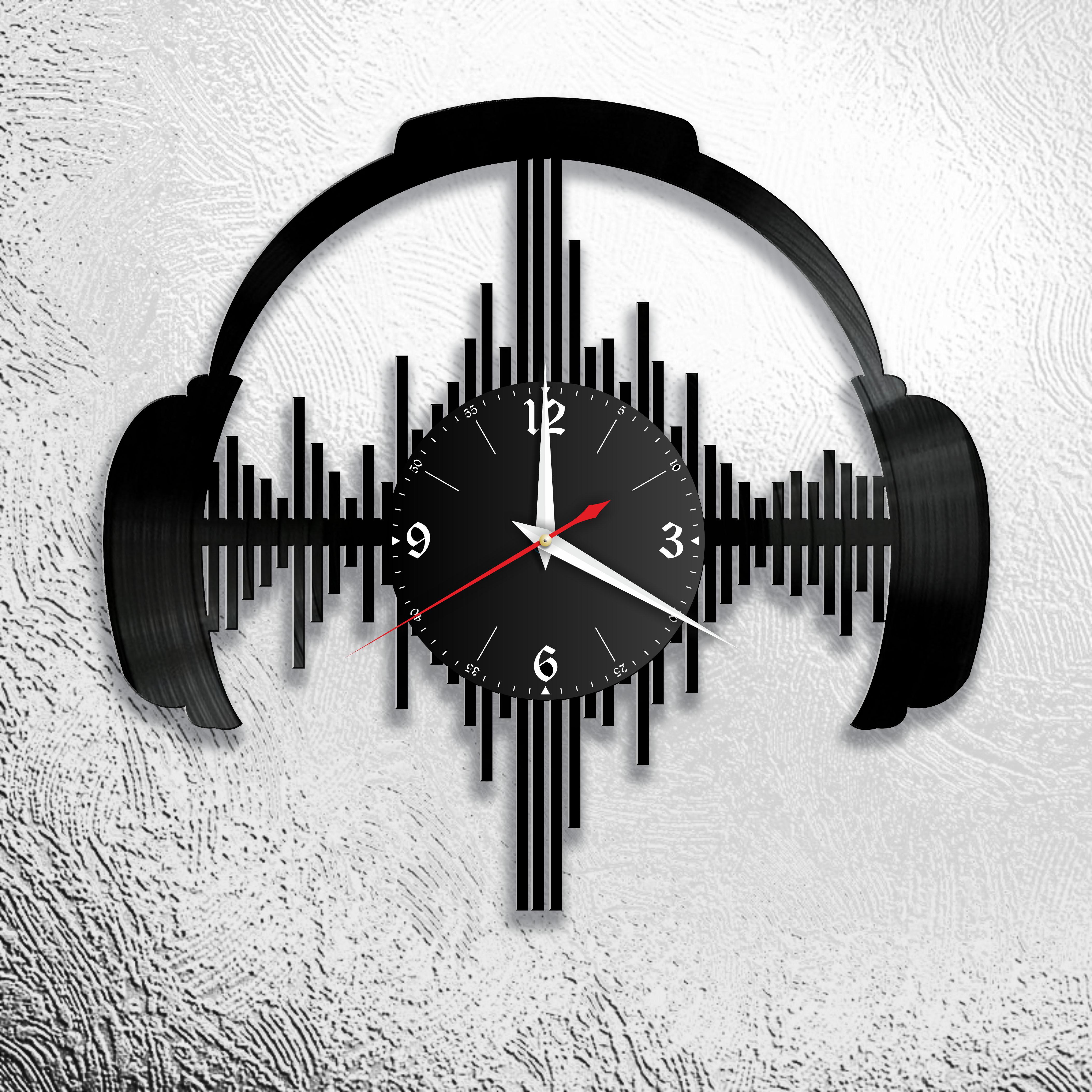 Часы настенные Техно музыка 3029 из виниловой пластинки