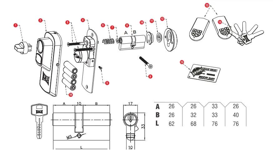 Система X10 Smart Lock с пультом цилиндр 68 мм (1-30339) - фото 3 Система X10 Smart Lock с пультом цилиндр 68 мм (1-30339) - фото 3