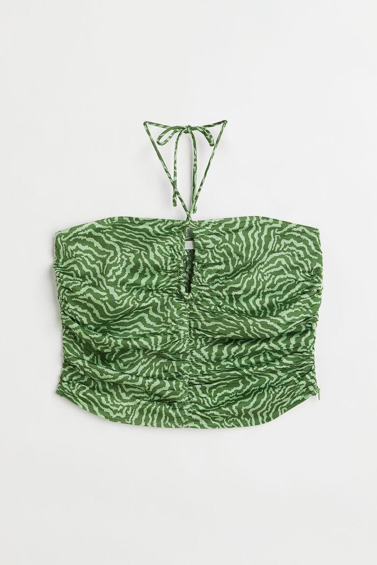 Топ H&M с принтом XS Зеленый (1096615П) Топ H&M с принтом XS Зеленый (1096615П)