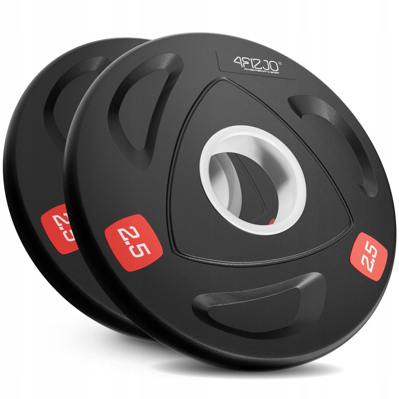 Диск олімпійський 4fizjo металевий/прогумований 2x2,5 кг 51 мм Black (P-5905973401265)