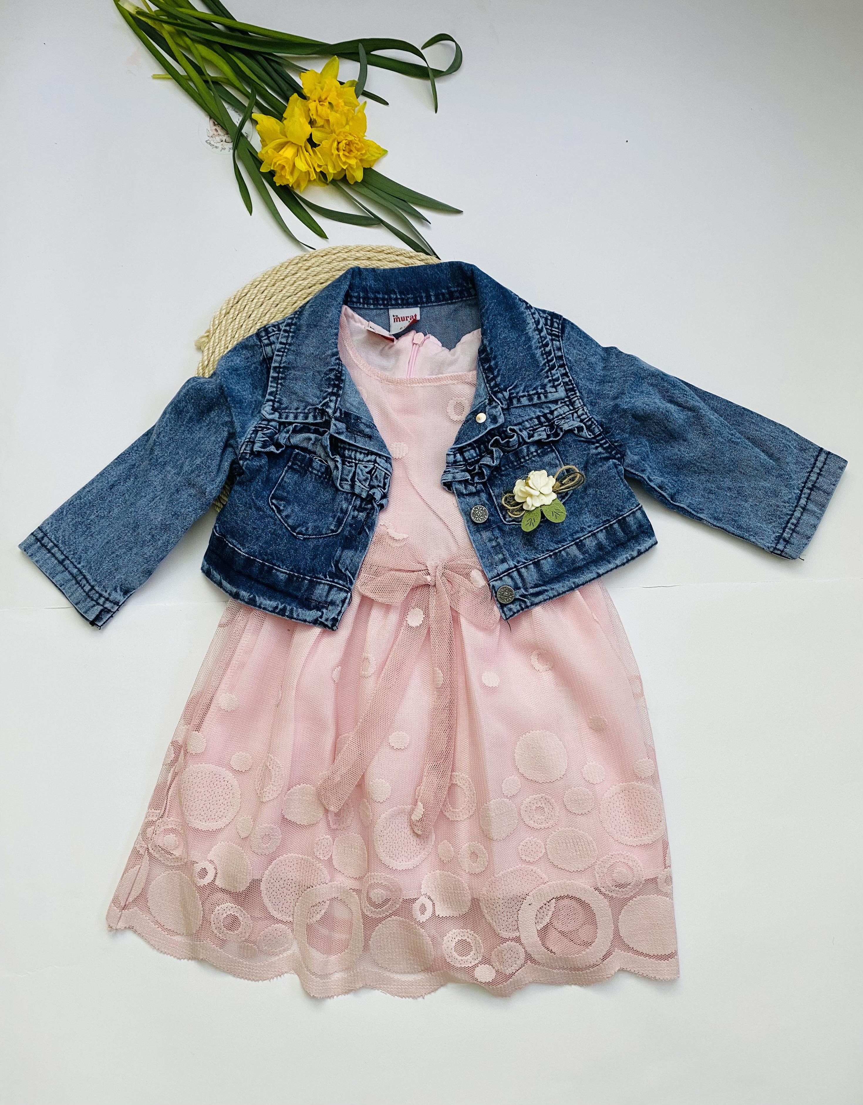 Сукня для дівчаток з джинсовим жакетом (67)