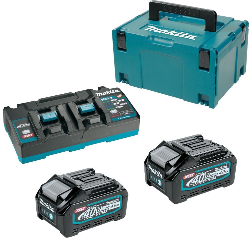 Набор аккумуляторов BL4040 2 шт. 40V 4 Ah и зарядное устройство DC40RB для инструмента Makita XGT (191U00-8)