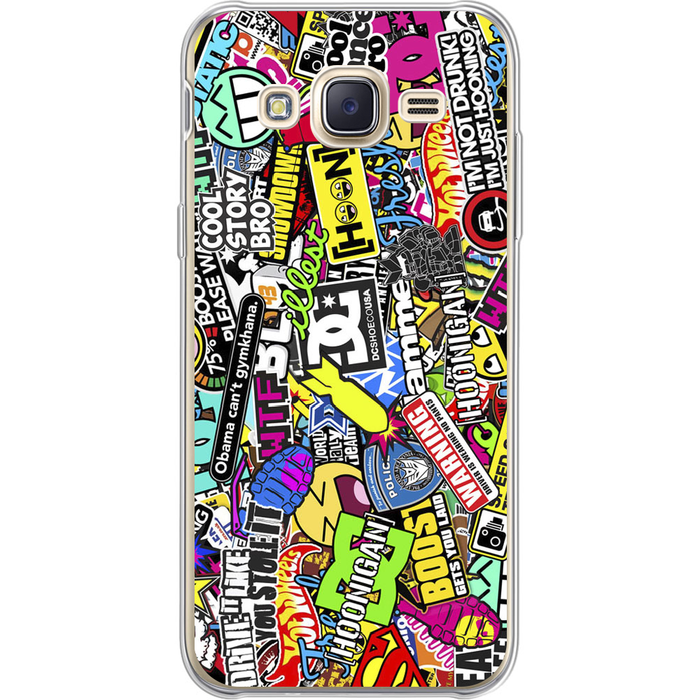 Чехол BoxFace Samsung J500H Galaxy J5 Multicolored Inscriptions Прозрачный силикон (25242-up880-25242)