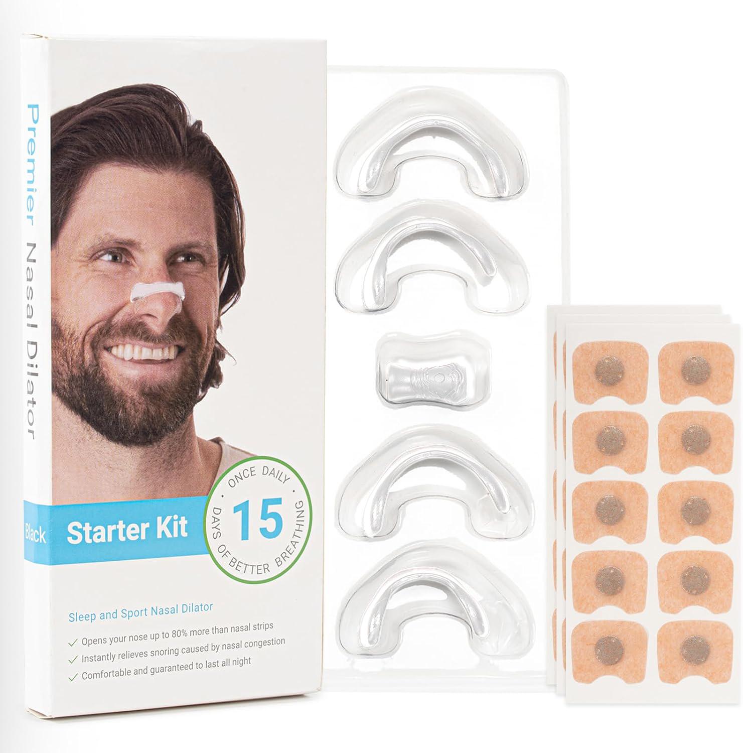 Клипса от храпа магнитная Антихрап 15 пар сменных наклеек Белый (1216-02)