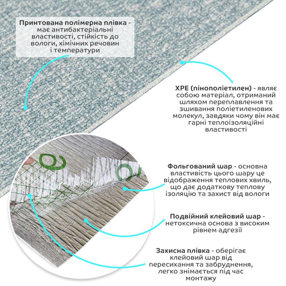 Шпалери самоклеючі YM-10 2800х500х2,5 мм Blue/White (SW-00002021) - фото 2