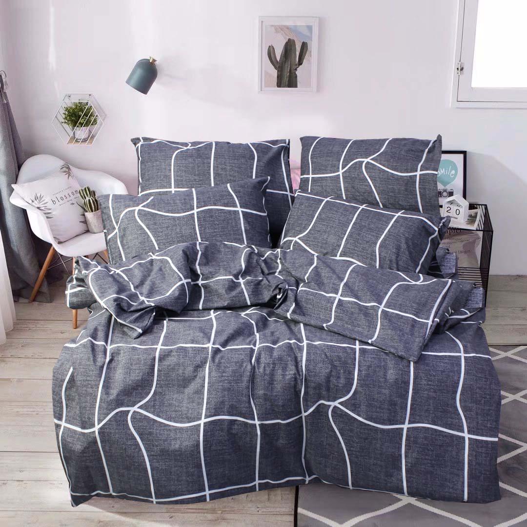 Простынь на резинке З0041 220х240 см Серый/Черный (155648)