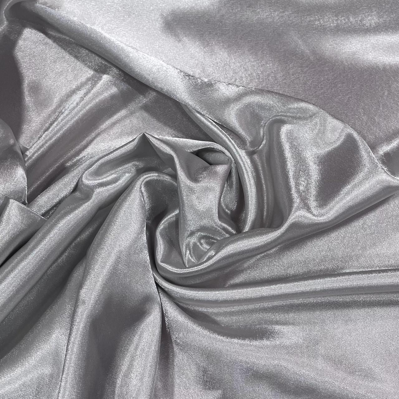 Ткань атлас креп-сатин Светло-серый (24479053) - фото 1