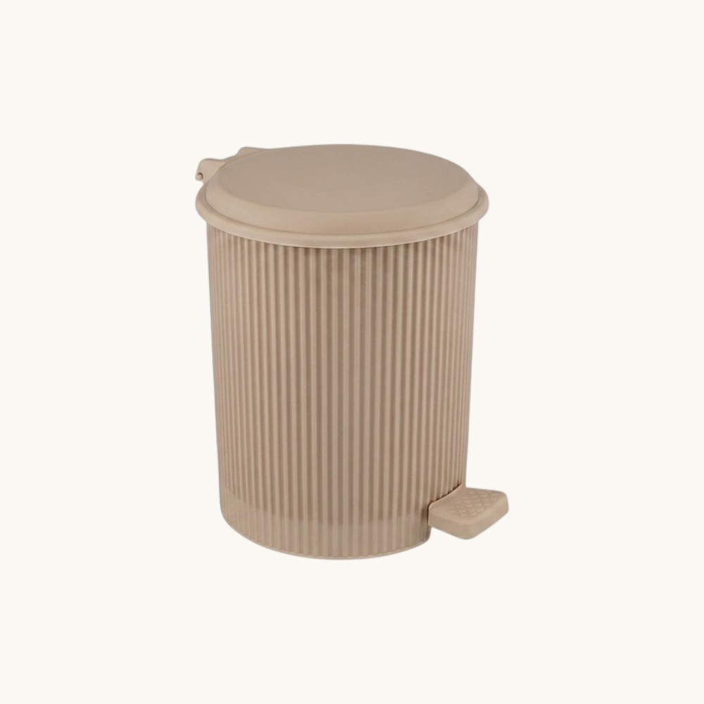 Контейнер для мусора Elif Plastik с педалью 6 л Бежевый (UN325)