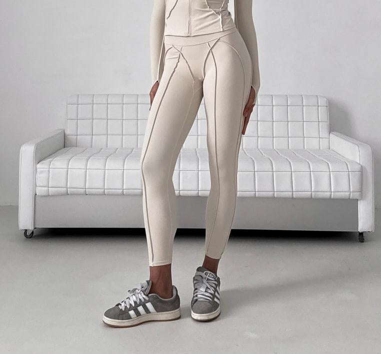 Легинсы с контурными швами L Бежевый (XLG02L)