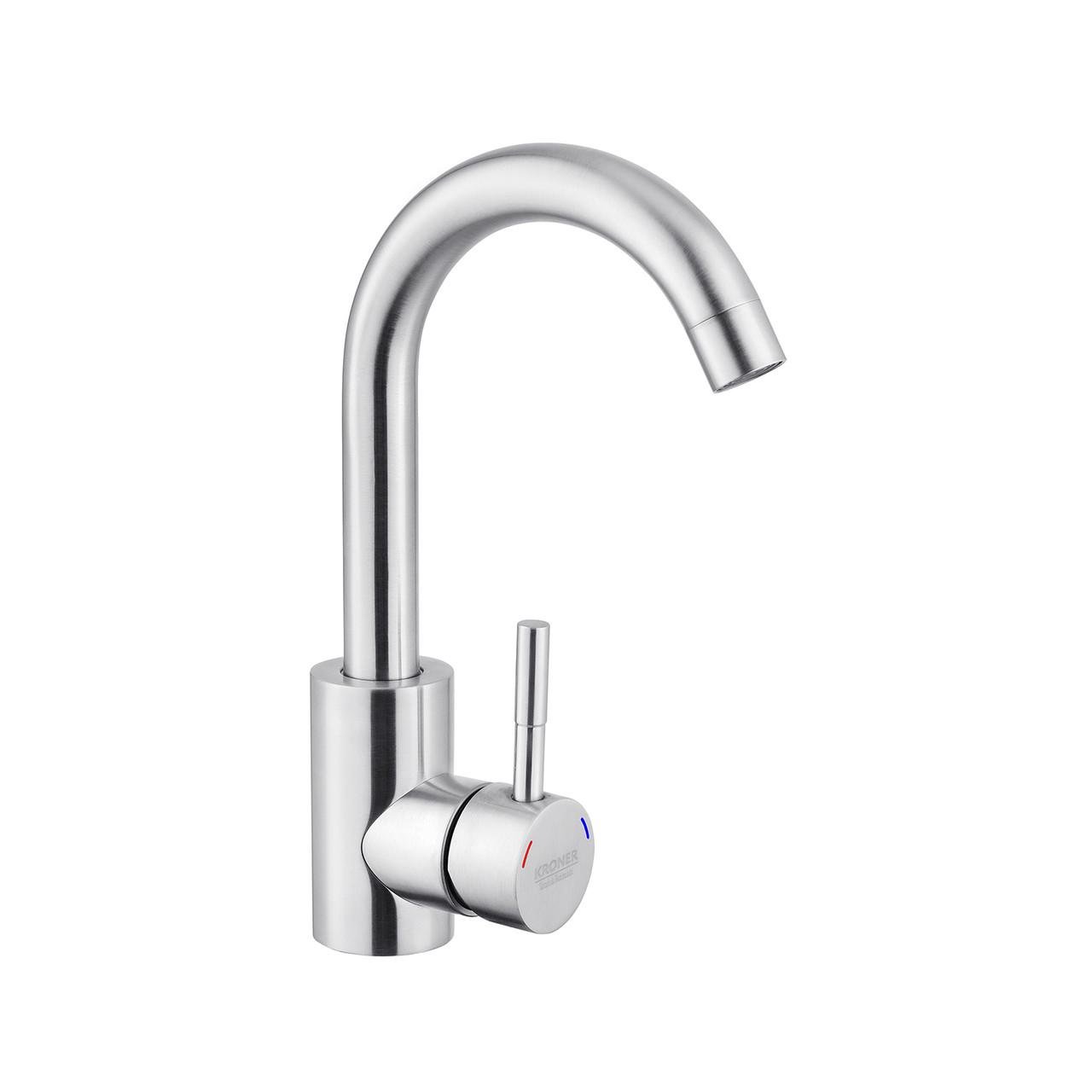 Смеситель для раковины Kroner KRP Edelstahl Klassisch ESG011 Сатин (CV022999)