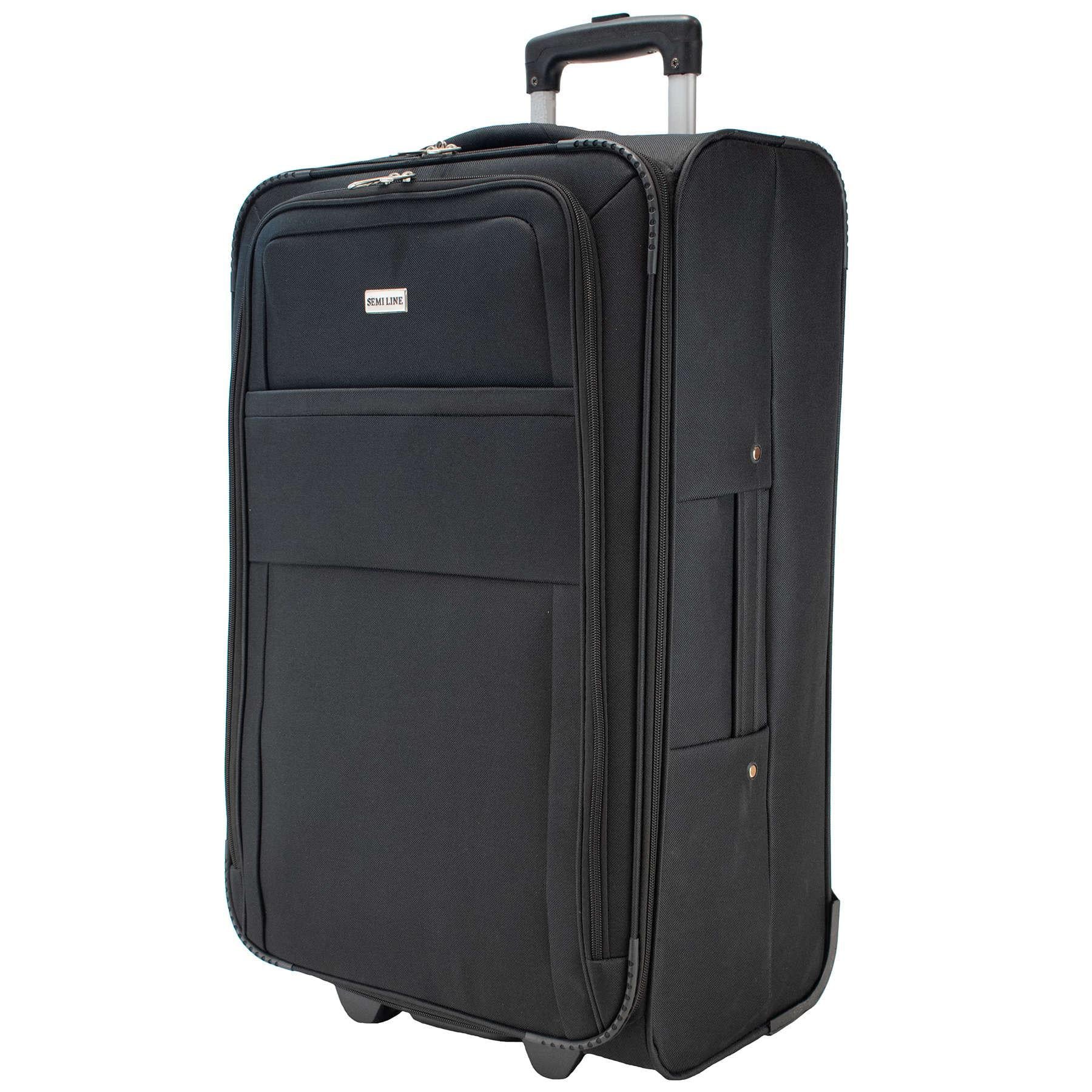 Чемодан средний SEMI LINE 25" M Polyester 600D Black (T5601-3) Чемодан средний SEMI LINE 25" M Polyester 600D Black (T5601-3)
