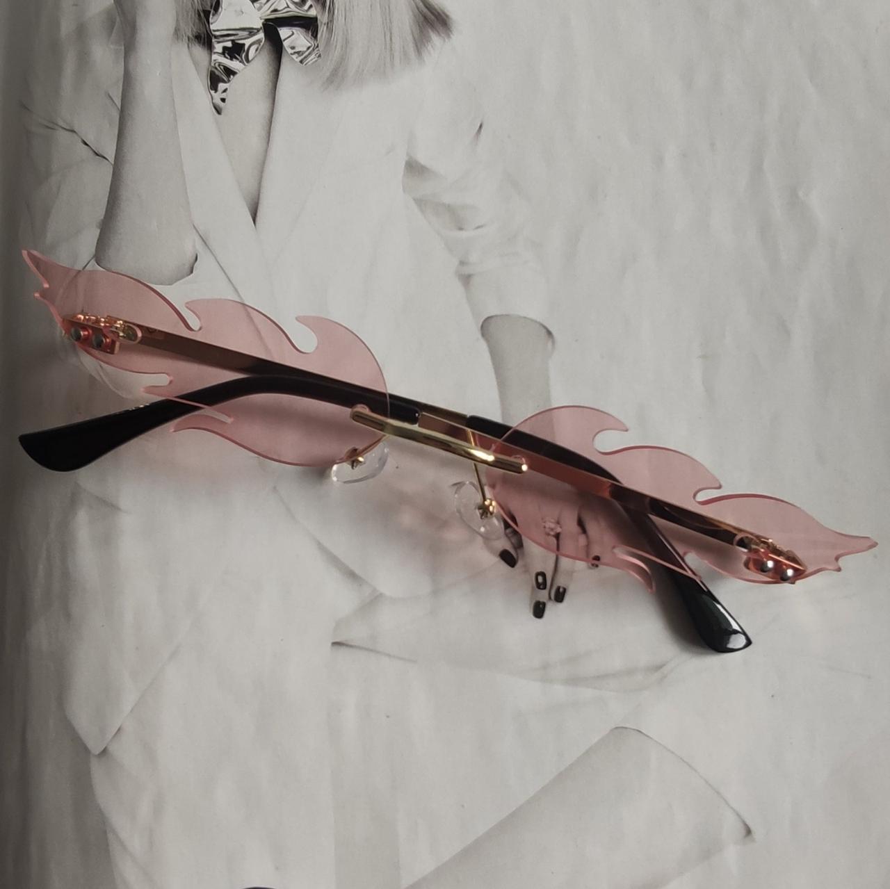 Очки узкие огонь пламя Розовый (096580)