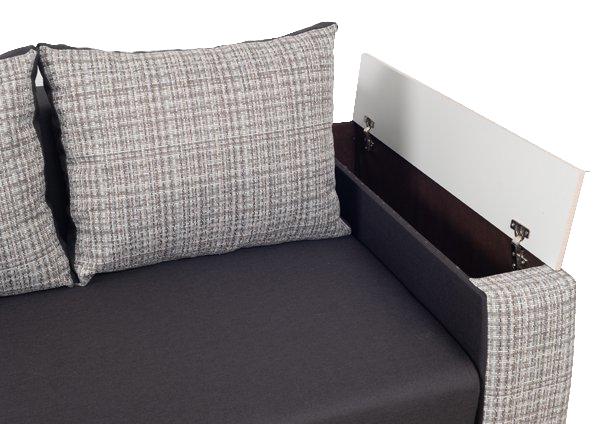 Диван еврокнижка Граф с подушками и нишей 195х140 см Серый (1764189426) - фото 3 Диван еврокнижка Граф с подушками и нишей 195х140 см Серый (1764189426) - фото 3