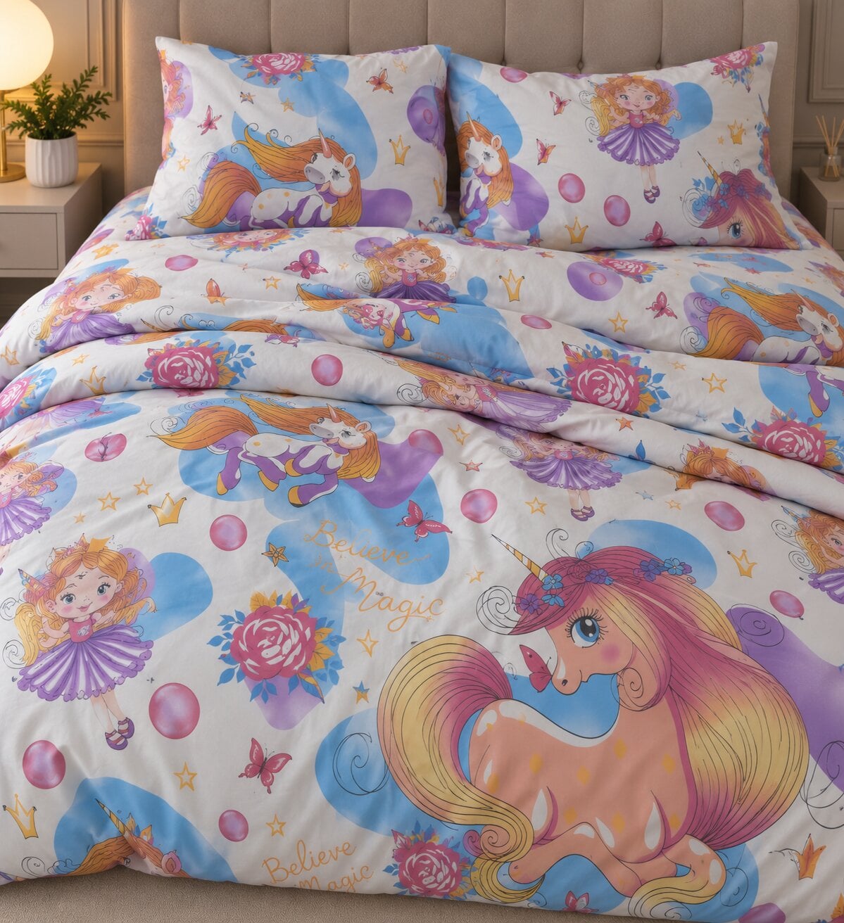 Комплект постільної білизни дитячий PaniPava Unicorn Magic бязь 110х140 см (2248390)